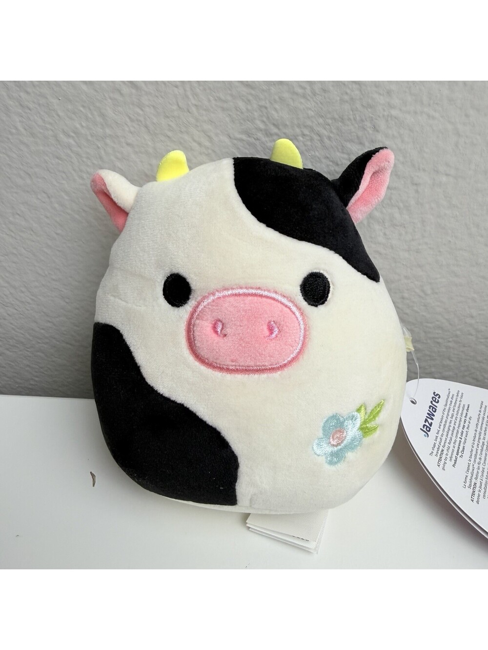 Squishmallows Connor Cow Easter Floral 5” Plush Jazwares NWT Soft Stuffed Toy